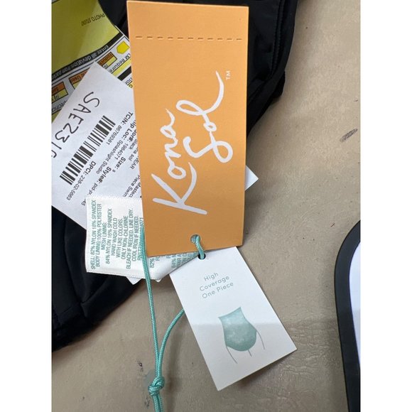 Women's Post Mastectomy High Neck One Piece Swimsuit Kona Sol Black Small - Picture 7 of 8